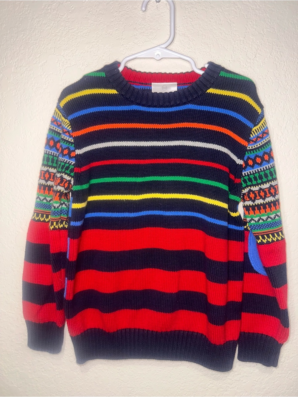 Hanna Andersson Multicolor Striped Crewneck Sweater Size 110 (5) 100% Cotton